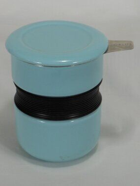 David's Tea For life tea cup with lid and strainer. Rubber bend.